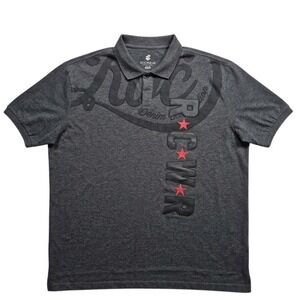 Rocawear Polo Shirt Mens 4XB Gray Short Sleeve RCWR Graphic #Polo